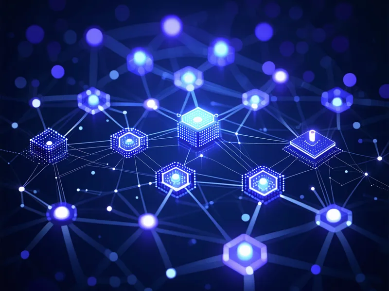 Abstract visualization of semiconductor fab equipment communication network integration